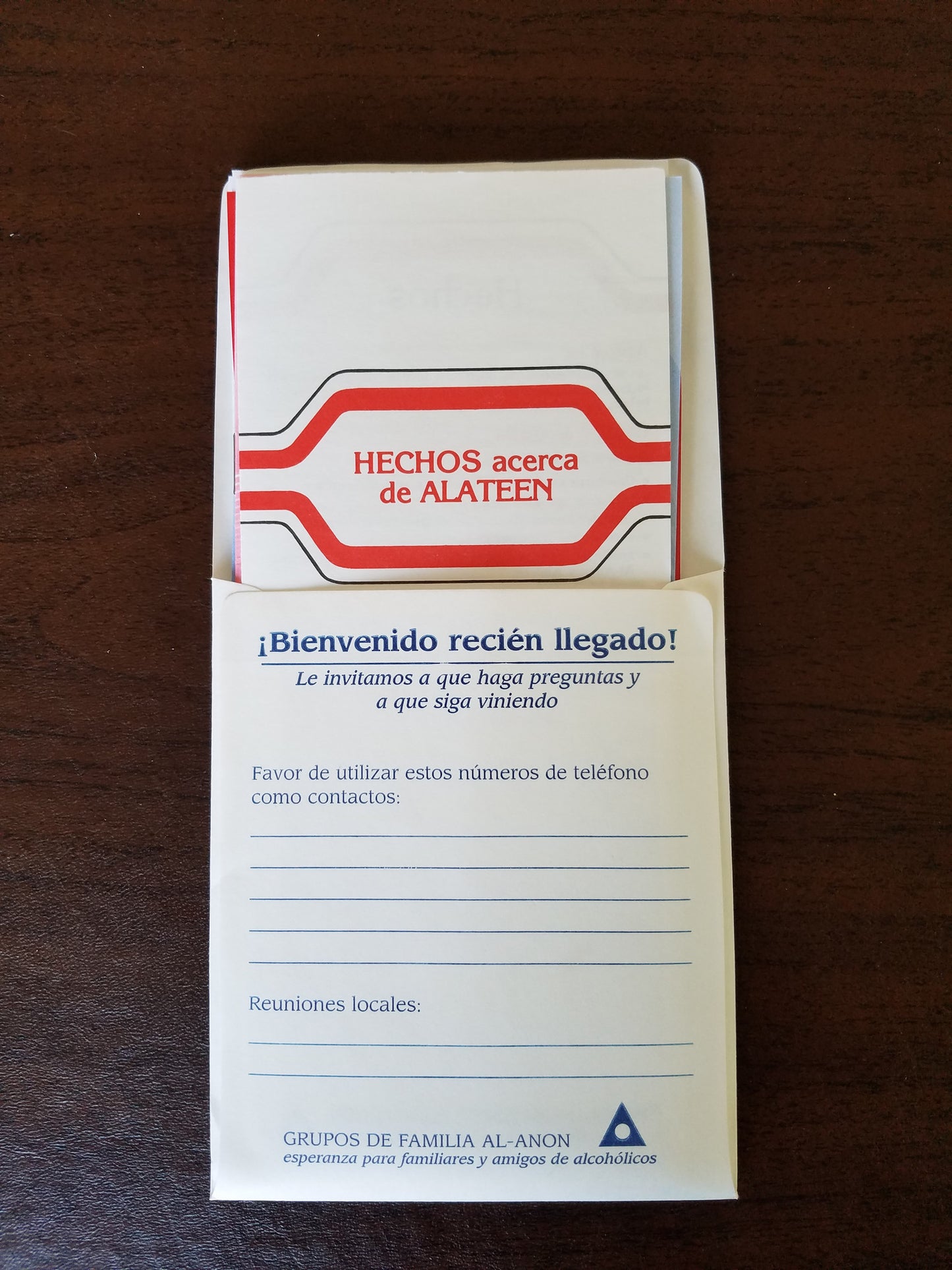 Alateen, paquete para el recien llegado