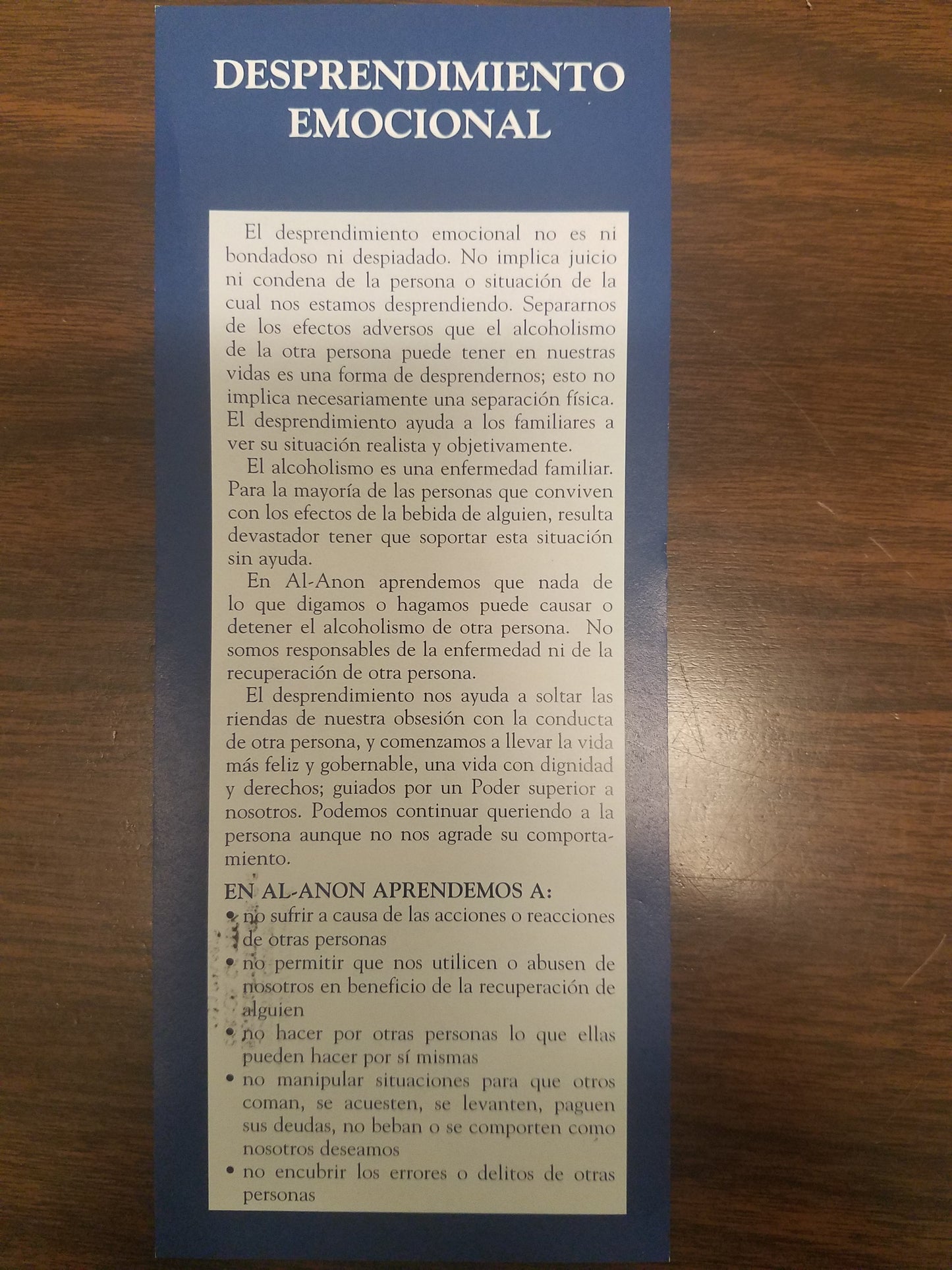 Desprendimiento emocional