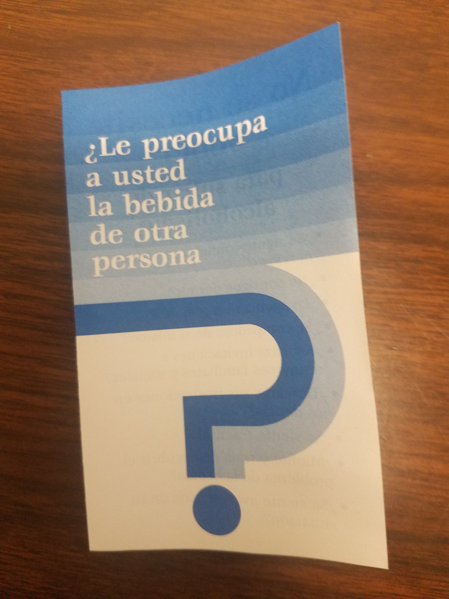 ?Le preocupa a usted a bebida de otra persona?