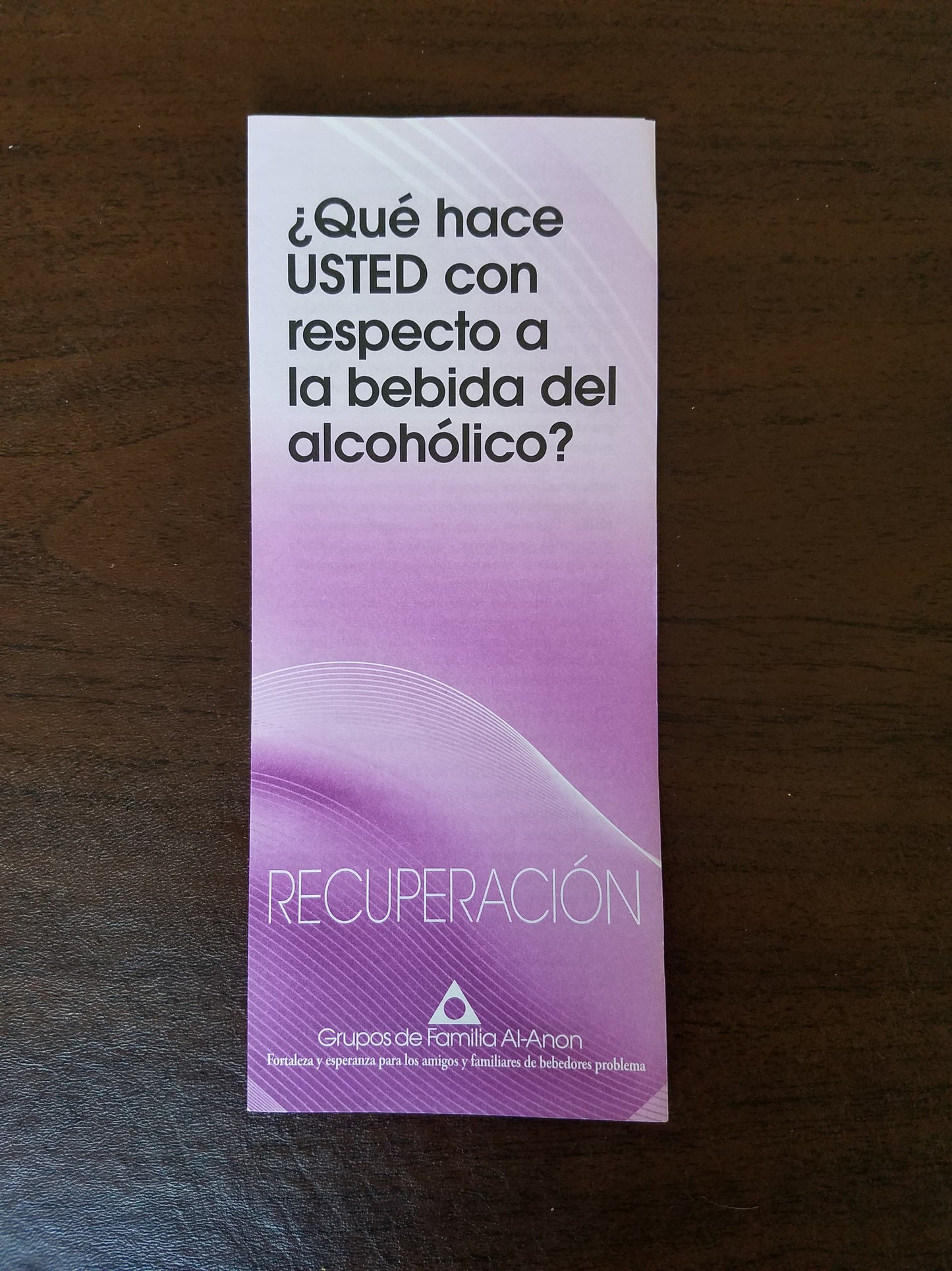 Que hace USTED con respecto a la bebida del alcoholico?