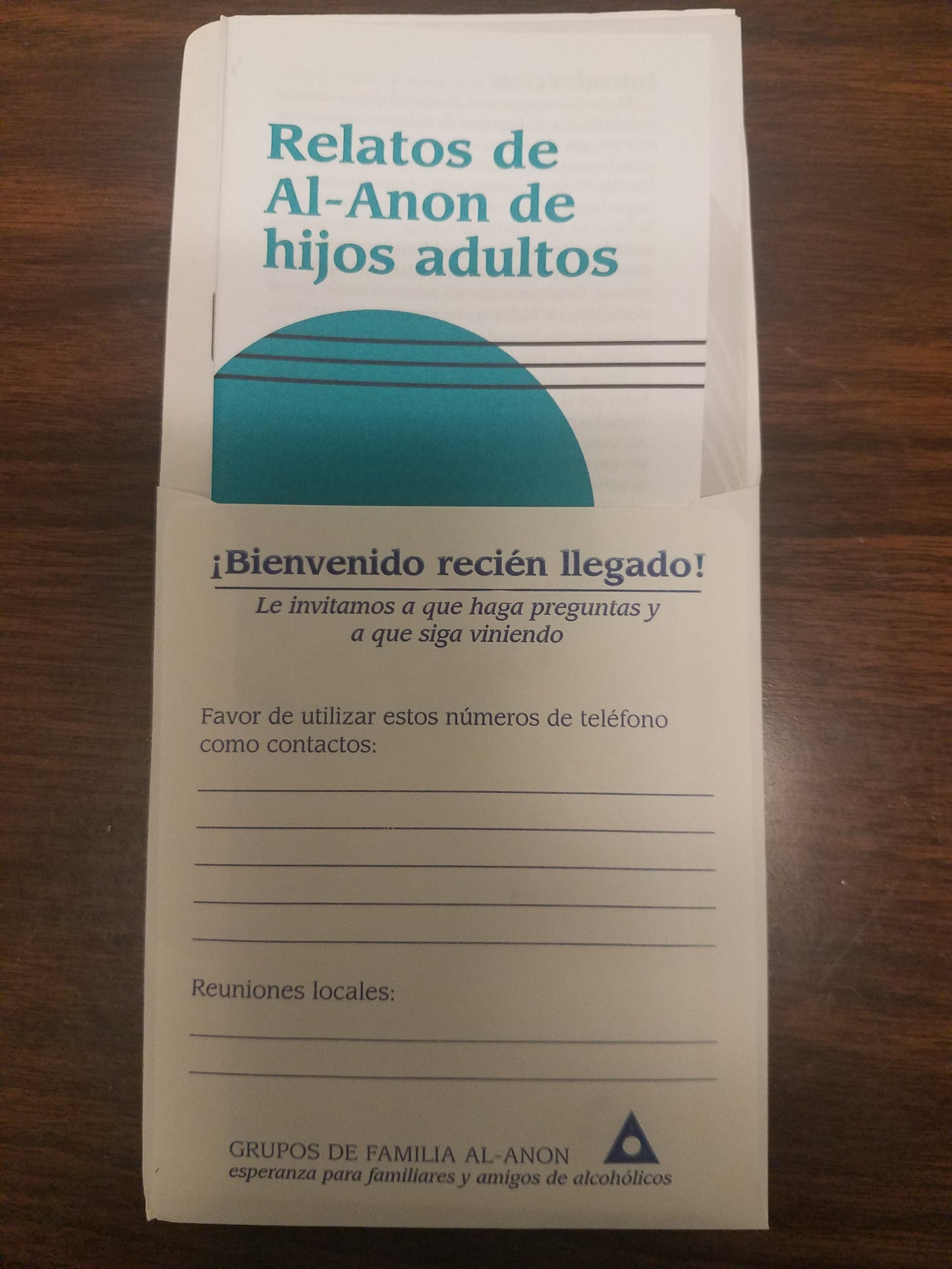 Paquete para los hijos adultos de Al-Anon recien llegados