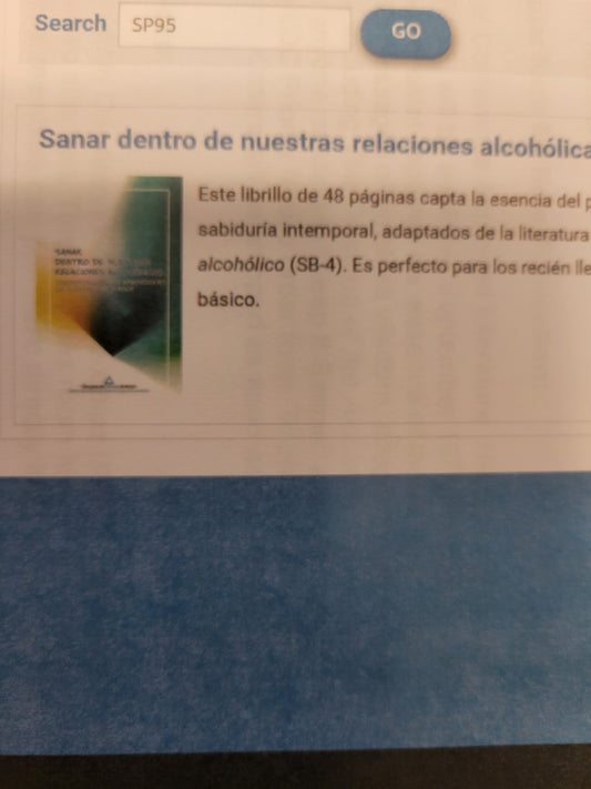 Sanar dentro de nuestras relaciones alcoholics (SP-95)