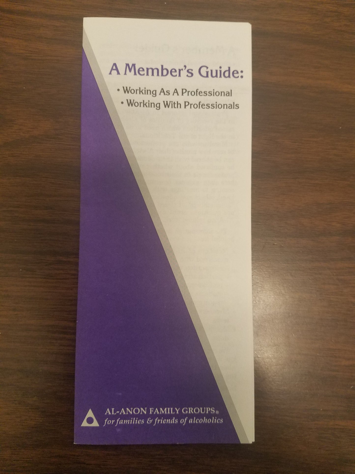 A Member's Guide:  Working as/with Professionals